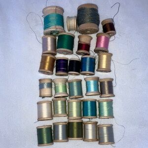 Vintage Wooden Thread Spools